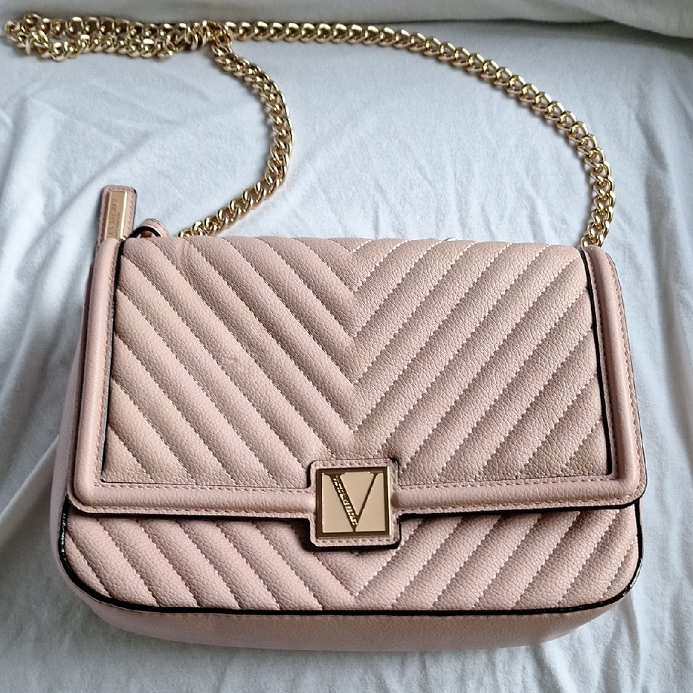 Victoria's Secret Blush Quilted Crossbody Bag